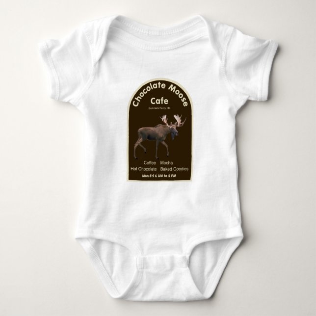 Chocolate Moose Café Baby Strampler (Vorderseite)