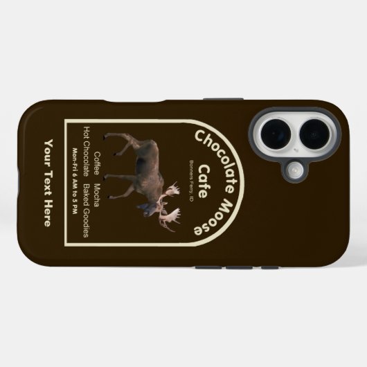 Chocolate Moose Café Case-Mate iPhone Hülle (Rückseite (Horizontal))