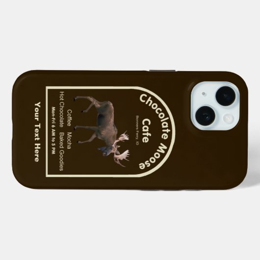 Chocolate Moose Café Case-Mate iPhone Hülle (Rückseite (Horizontal))
