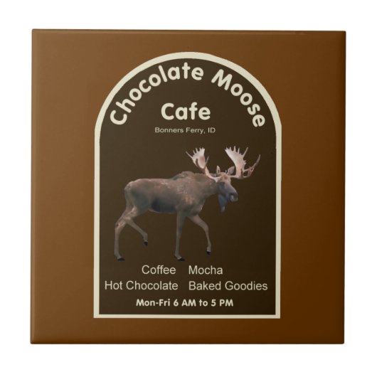Chocolate Moose Café Fliese (Vorderseite)