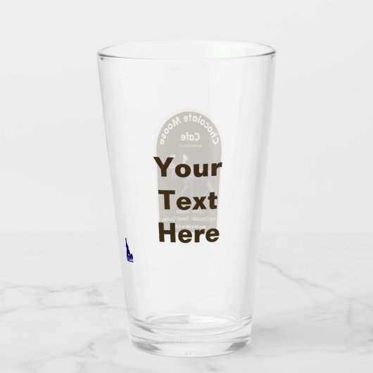 Chocolate Moose Café Glas (Rückseite)