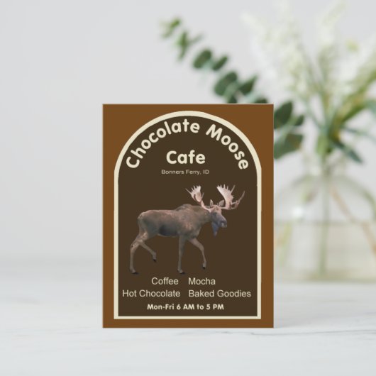 Chocolate Moose Café Postkarte (Stehend Vorderseite)
