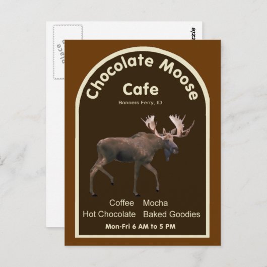 Chocolate Moose Café Postkarte (Vorne/Hinten)