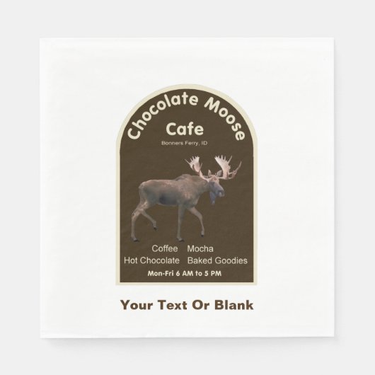 Chocolate Moose Café Serviette (Vorderseite)