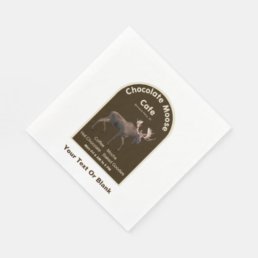 Chocolate Moose Café Serviette (Ecke)
