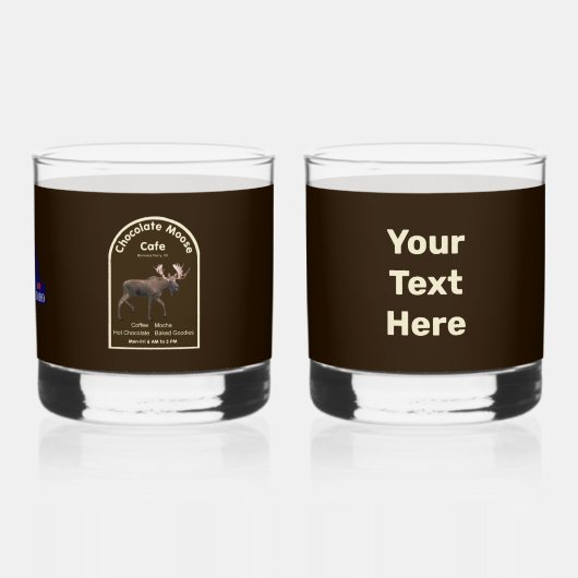 Chocolate Moose Café Whiskyglas (Vorderseite)