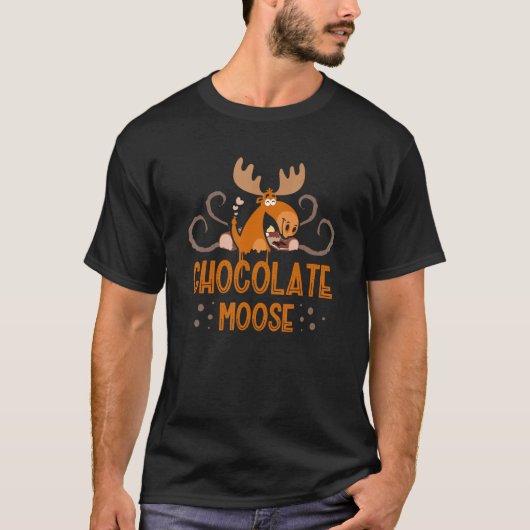 Chocolate Moose Lover Wildlife Animal Alces Choco T-Shirt (Vorderseite)