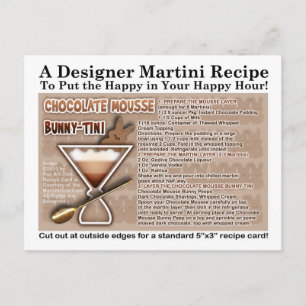 Chocolate Mousse Bunny Oaster Martini Rezept Card Postkarte