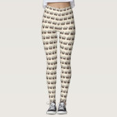 Chocolate Mousse Cream Pie Slice Piece Dessert Leggings (Vorderseite)