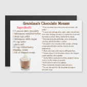 Chocolate Mousse Recipe Magnetic Card Magnetkarte (Vorne/Hinten)