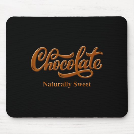Chocolate Naturally Sweet Tee Proud-black Woman Mousepad (Vorne)