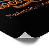 Chocolate Naturally Sweet Tee Proud-black Woman  Poster (Ecke)