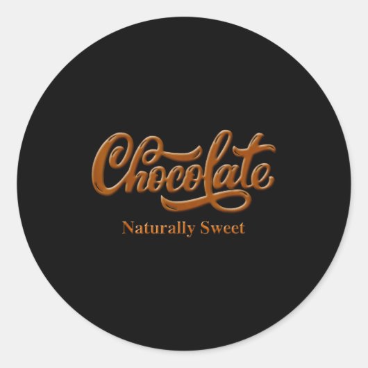 Chocolate Naturally Sweet Tee Proud-black Woman  Runder Aufkleber (Vorderseite)
