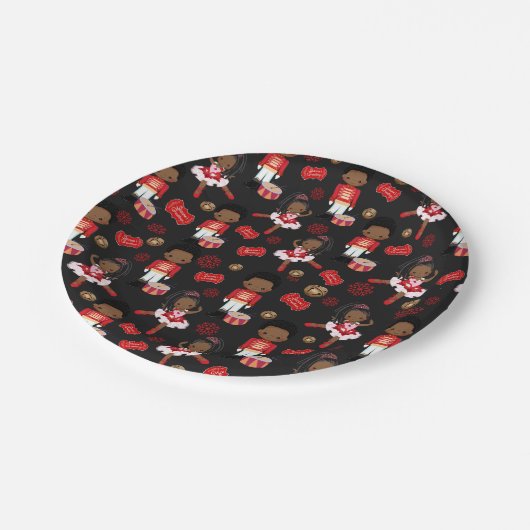 Chocolate Nutcracker Holiday Paper Teller (Schrägansicht)