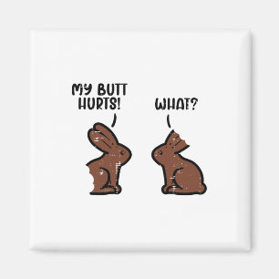 Chocolate-Osterhasen Lustiger Hase Bunny Süßigkeit Magnet
