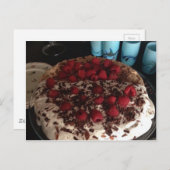 Chocolate Pavlova Postkarte (Vorne/Hinten)