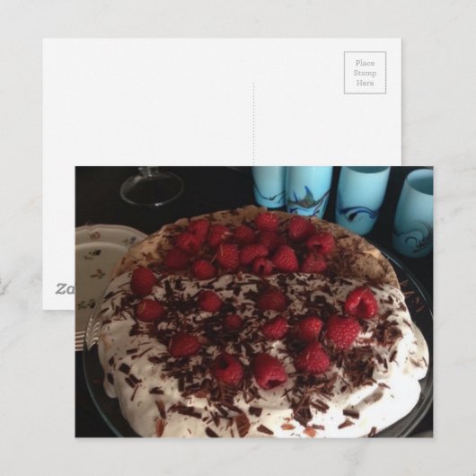 Chocolate Pavlova Postkarte (Vorne/Hinten)