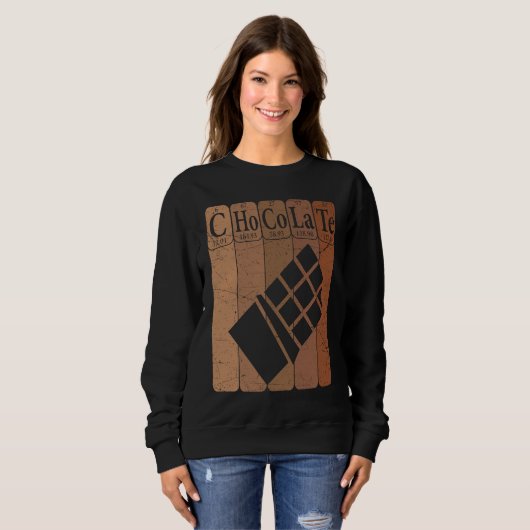 Chocolate Periodic Table Elements Chocoholic Choco Sweatshirt (Vorne ganz)