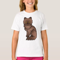 Chocolate Persian Süße Cartoon-Katze Illustration