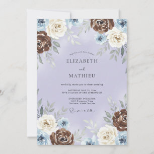 Chocolate-Pflaume-Künstlerhochzeit Einladung