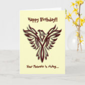 Chocolate Phoenix Geburtstagkarte Karte (Gelbe Blume)