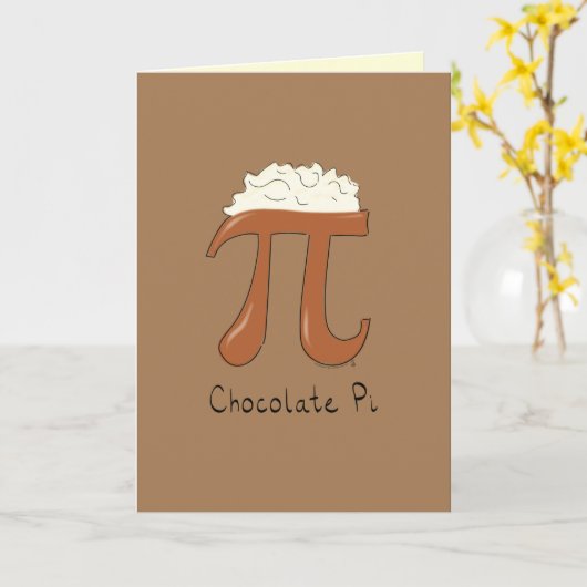 Chocolate Pi Day Symbol Math Lehrer Funny Karte (Gelbe Blume)