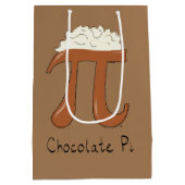 Chocolate Pi Day Symbol Math Lehrer Funny Mittlere Geschenktüte (Rückseite)