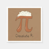 Chocolate Pi Day Symbol Math Lehrer Funny Serviette (Vorderseite)