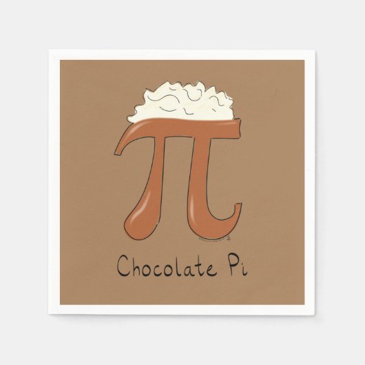 Chocolate Pi Day Symbol Math Lehrer Funny Serviette (Vorderseite)