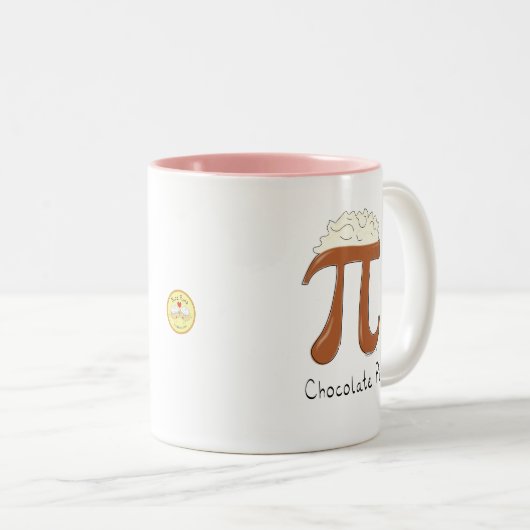 Chocolate Pi Day Symbol Math Lehrer Funny Zweifarbige Tasse (VorderseiteRechts)