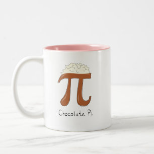 Chocolate Pi Day Symbol Math Lehrer Funny Zweifarbige Tasse