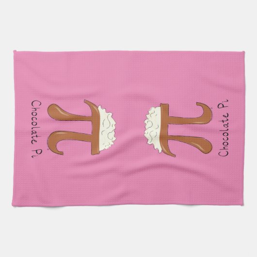 Chocolate Pi Mathe Niedlich Pie Backen Küchentuch (Horizontal)