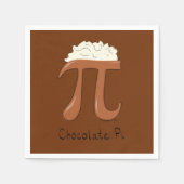 Chocolate Pi Niedlich Mathe Pi Day Party Napkins Serviette (Vorderseite)