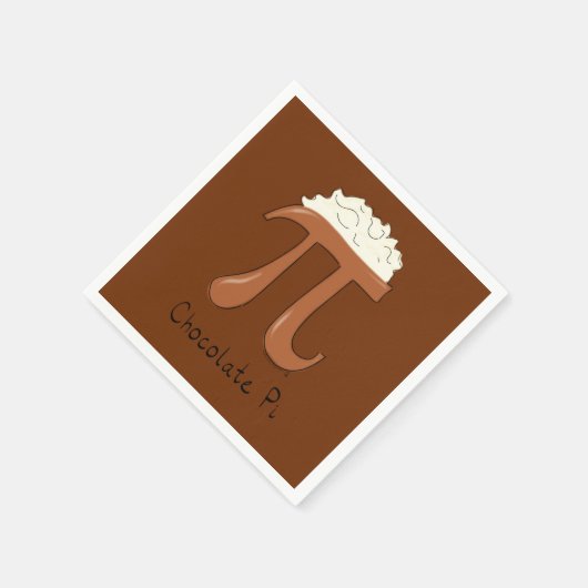 Chocolate Pi Niedlich Mathe Pi Day Party Napkins Serviette (Ecke)
