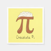 Chocolate Pi Niedlich Mathe Pi Day Party Napkins Serviette (Vorderseite)