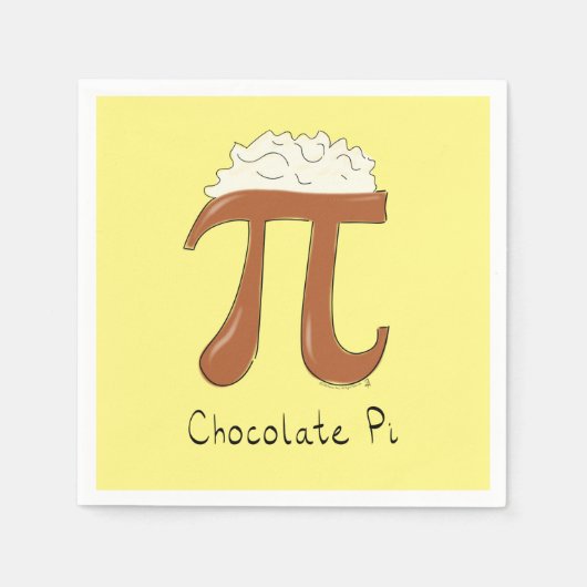 Chocolate Pi Niedlich Mathe Pi Day Party Napkins Serviette (Vorderseite)