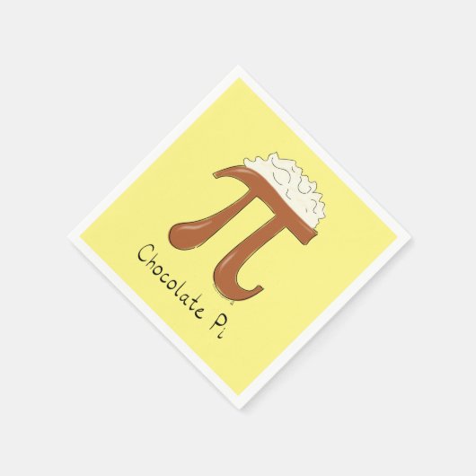 Chocolate Pi Niedlich Mathe Pi Day Party Napkins Serviette (Ecke)