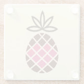 Chocolate Pineapple with Pink Heart Glasuntersetzer (Rückseite)