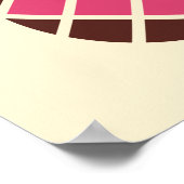 Chocolate Pineapple with Pink Heart Poster (Ecke)