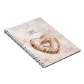 Chocolate Pink Heart Cookie Notizblock (Rechte Seite)