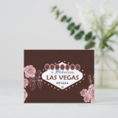 CHOCOLATE PINK ROSE LAS VEGAS WEDD Postkarte (Stehend Vorderseite)
