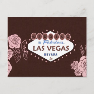 CHOCOLATE PINK ROSE LAS VEGAS WEDD Postkarte