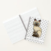 Chocolate Point Birman / Ragdoll Cat & Custom Text Notizblock (Innenseite)