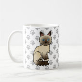 Chocolate Point Birman / Ragdoll Niedlich Cat & Pa Kaffeetasse (Links)