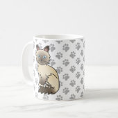 Chocolate Point Birman / Ragdoll Niedlich Cat & Pa Kaffeetasse (Vorderseite Links)