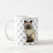 Chocolate Point Birman / Ragdoll Niedlich Cat & Pa Kaffeetasse (Links)