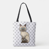Chocolate Point Birman / Ragdoll Niedlich Cat & Pa Tasche (Rückseite)