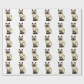 Chocolate Point Birman / Ragdoll Niedlich Cat Patt Geschenkpapier (Flach)