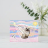 Chocolate Point Himalayan Cat Angel Postkarte (Stehend Vorderseite)