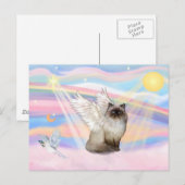 Chocolate Point Himalayan Cat Angel Postkarte (Vorne/Hinten)